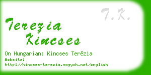 terezia kincses business card